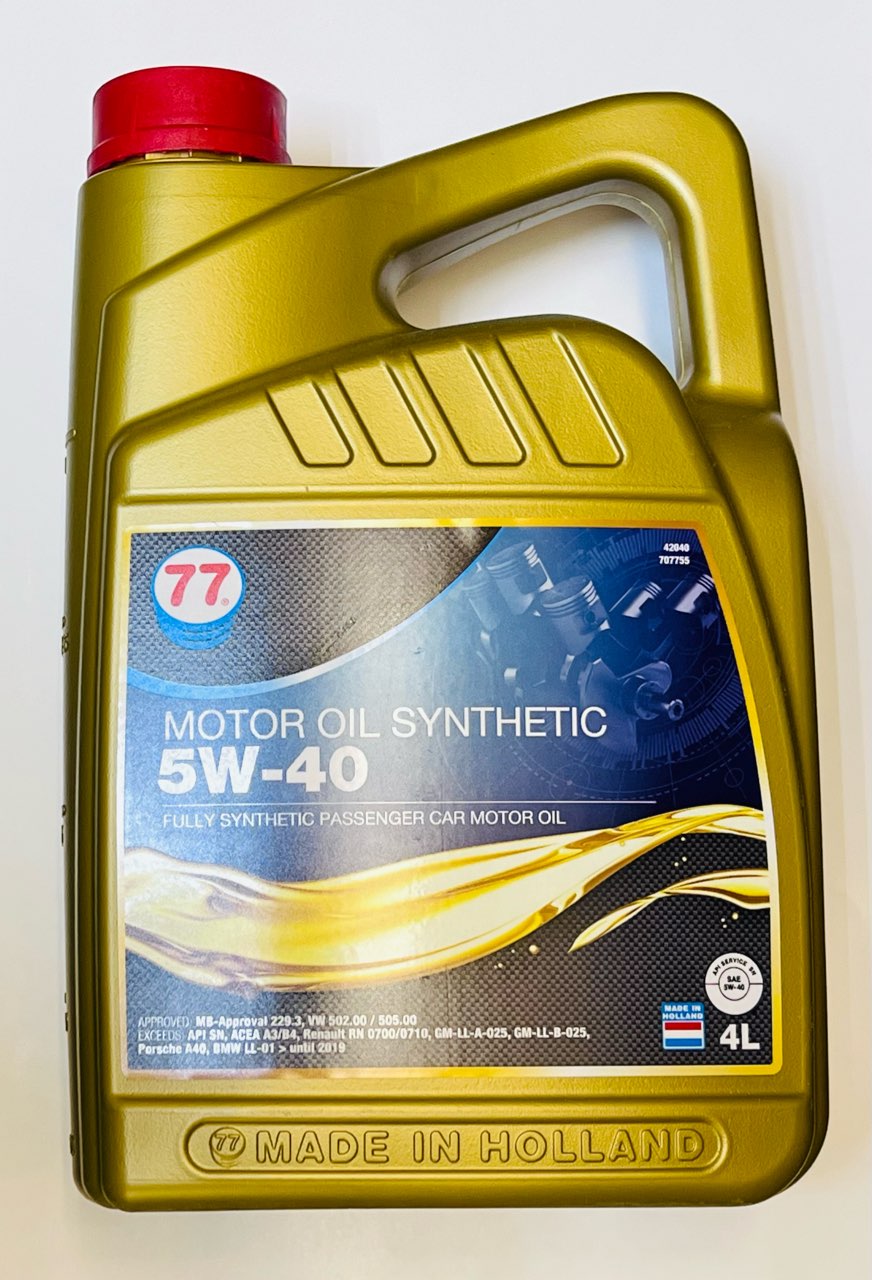 Моторное масло 77 Motor Oil 5W-40 4л синтетическое